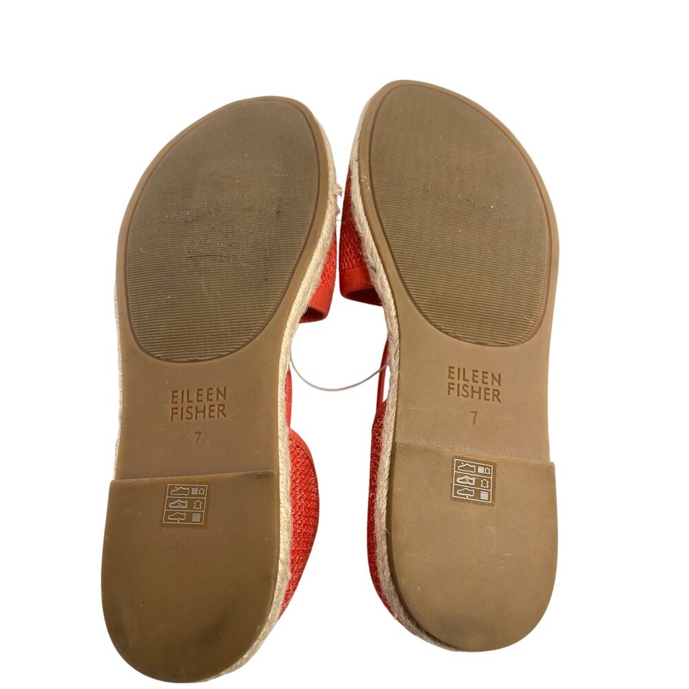 Eileen Fisher Mews, Mesh Orange Size 7 Espadrille Sandals - Picture 6 of 8